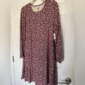NWT Old Navy Burgundy Swing Dress